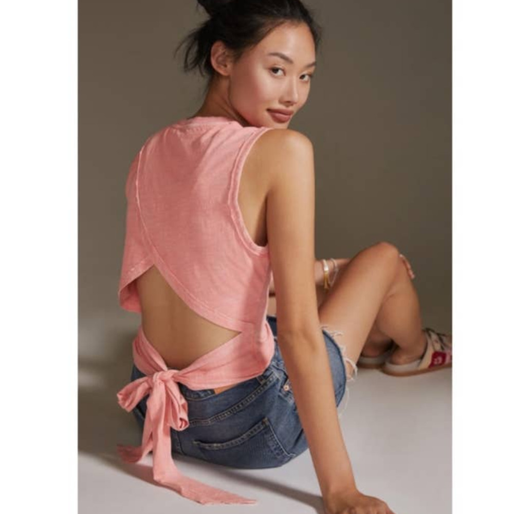 Anthropologie Pilcro Sustainable TieBack Tank Gem